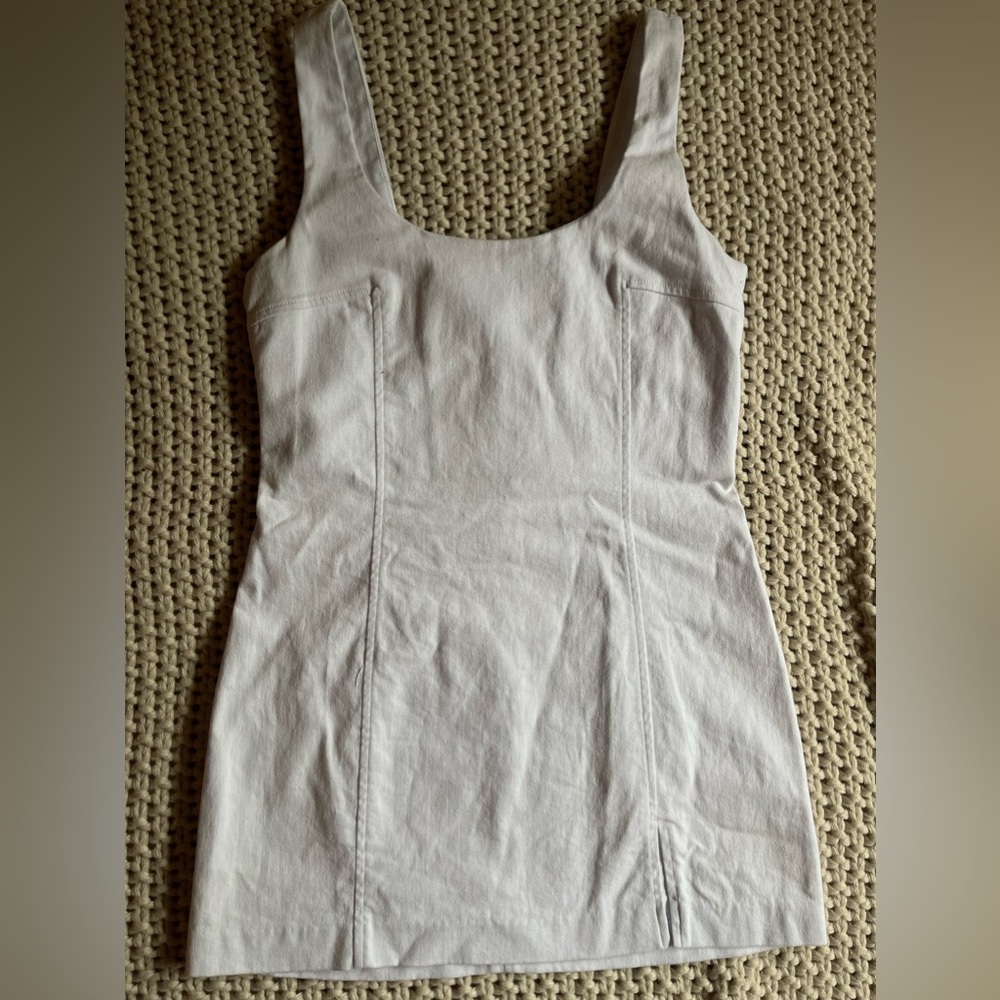 Skylar + Madison White Denim Mini Dress - Picture 3 of 5